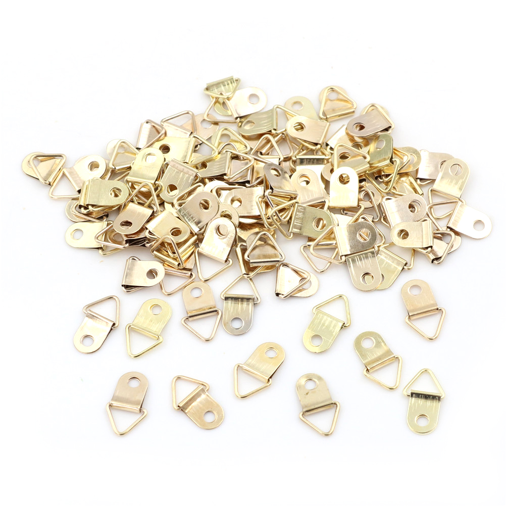 Bamboo Photo Frame - 100 stuks mini gouden driehoek D-ring