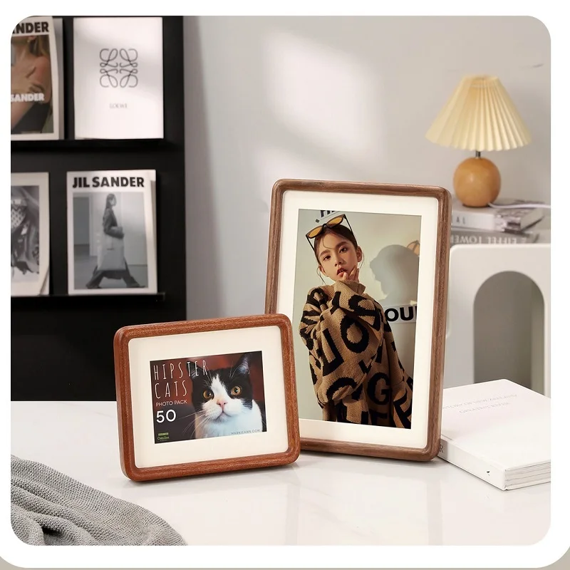 Bamboo Photo Frame - Massief houten fotolijst, walnoothouten tafellijst, 6-inch