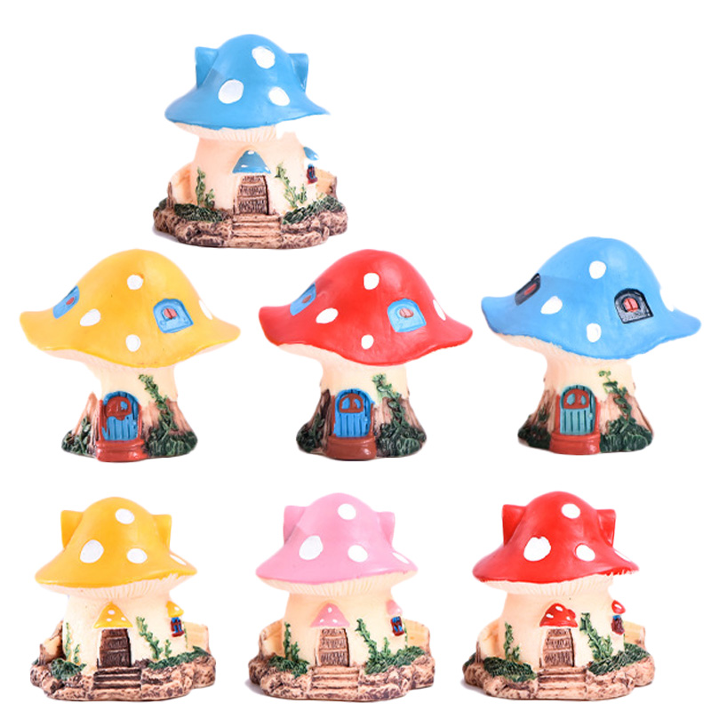 Home Decor Za - 1PC Kawaii Tuin Mini Paddestoel Huis