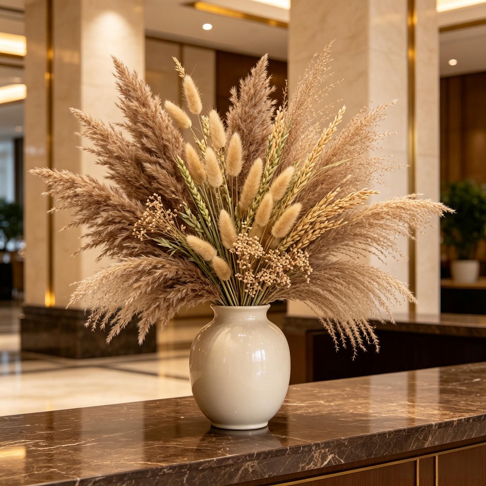 Pampas Grass Decor - 1 Bosje gemengde gedroogde bloemen, pampasgras,
