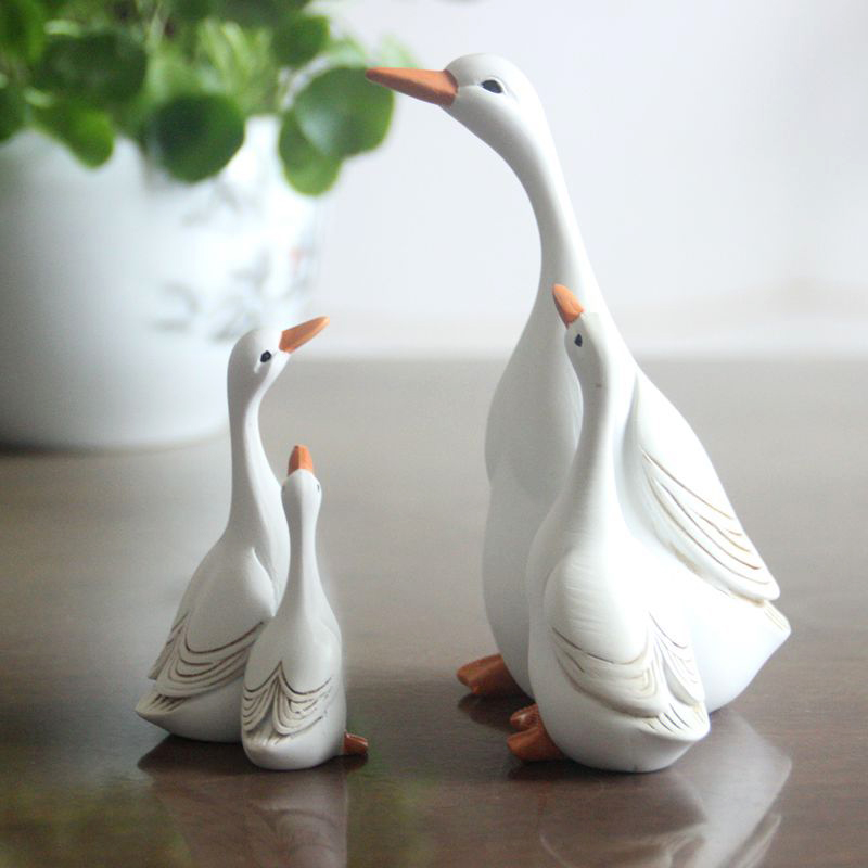 Home Decor Za - Fun Leuke Eend Hars Standbeeld Moeder