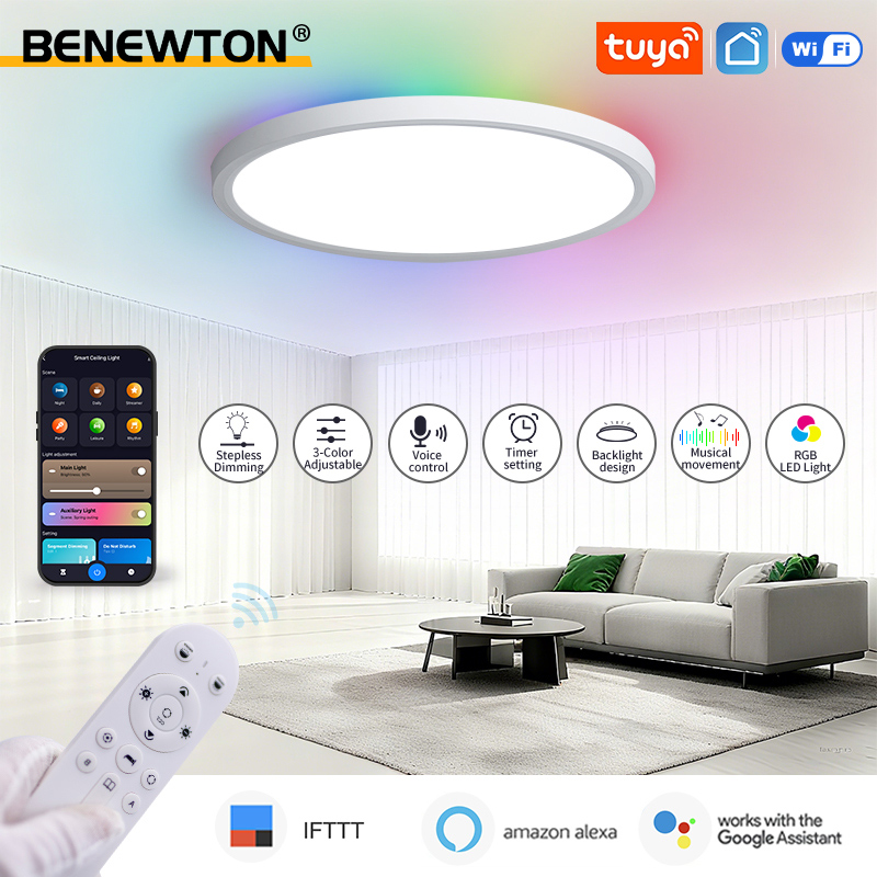 Home Decor Free App - BENEWTON Tuya Smart WiFi Plafondlamp RGB