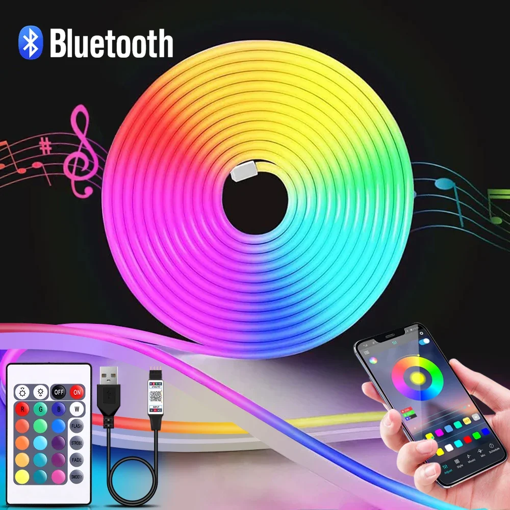 Home Decor Free App - 1-5m RGB LED Neon Strip Licht