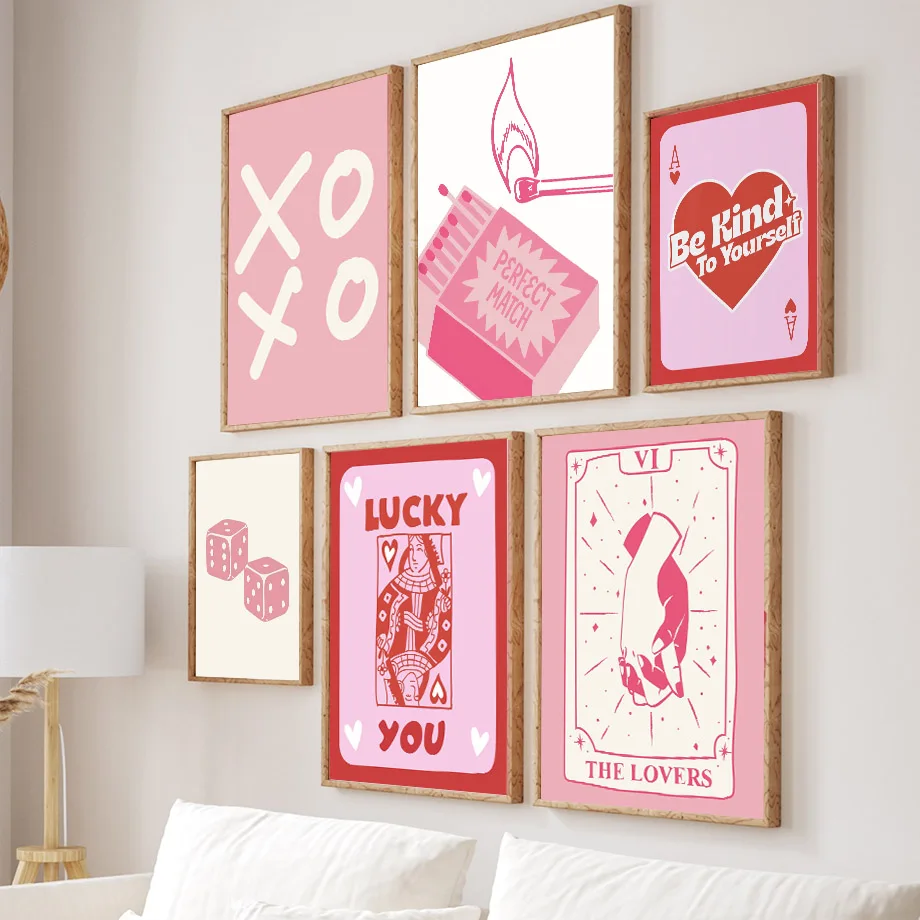 Roze Lucky Poker Queen Hart Do - Home Decor Y2K recensie en prijs
