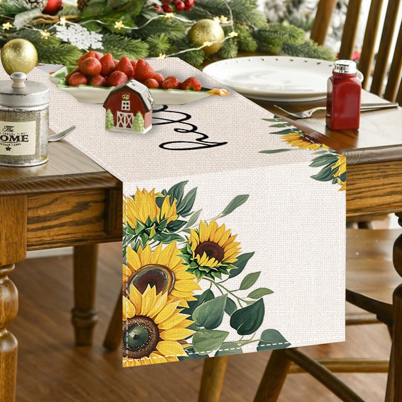 5 STKS Lente Zomer Bloemen Zon - Linen Table Runner recensie en prijs