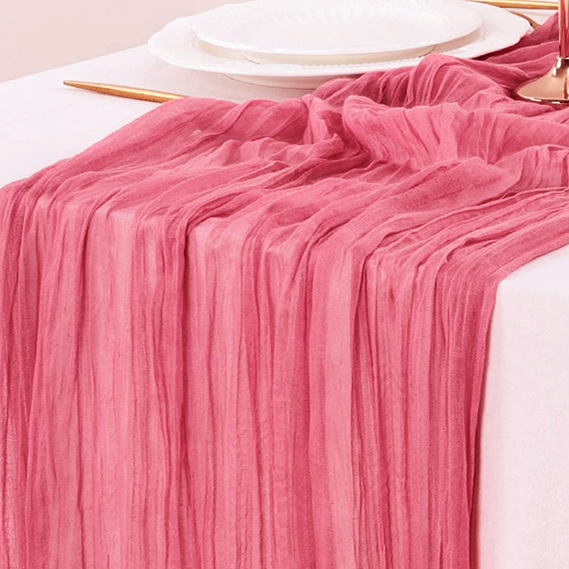 Rode Tafelloper Gaas Bruiloft  - Linen Table Runner recensie en prijs