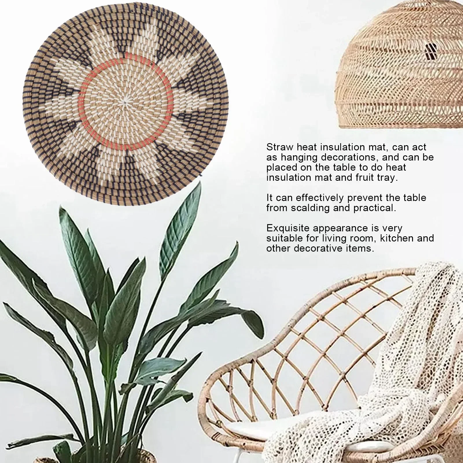 Ronde grasmuurornamenten, diam - Rattan Plant Basket recensie en prijs