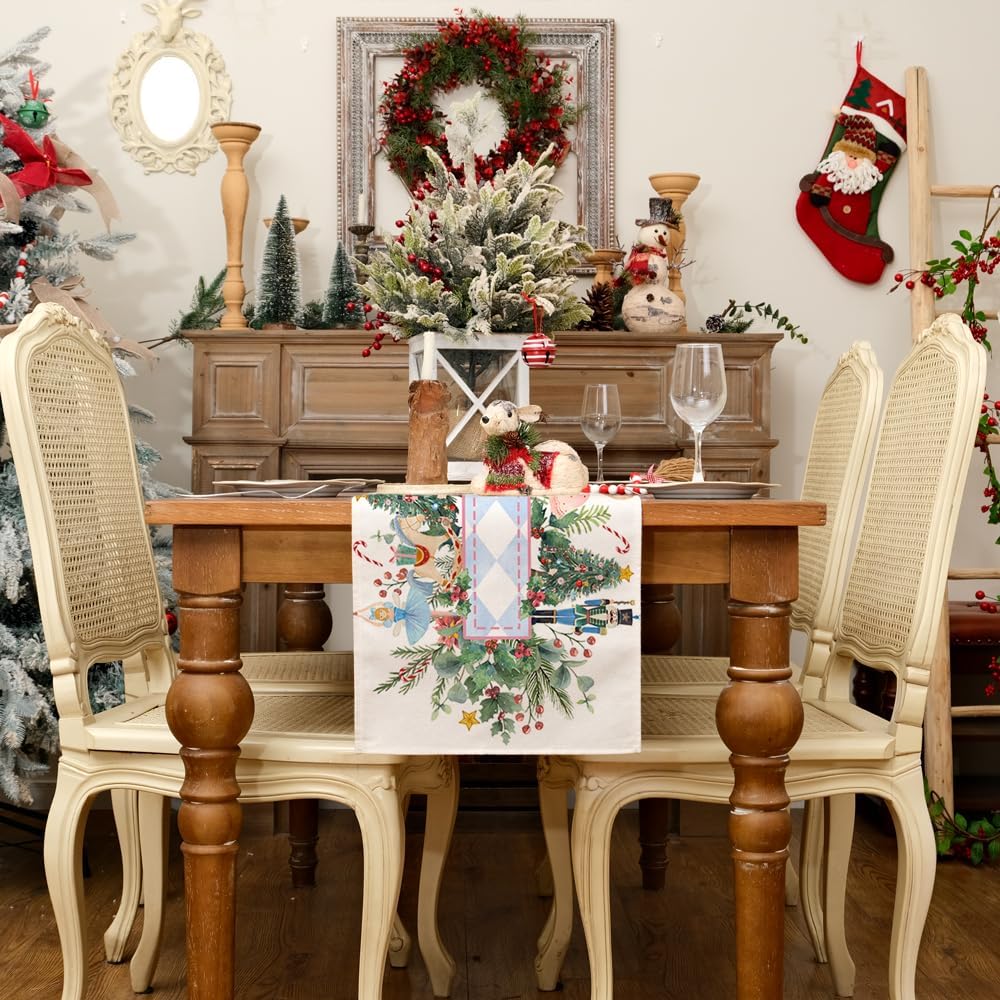 Kerst Notenkraker Kerstboom Li - Linen Table Runner recensie en prijs
