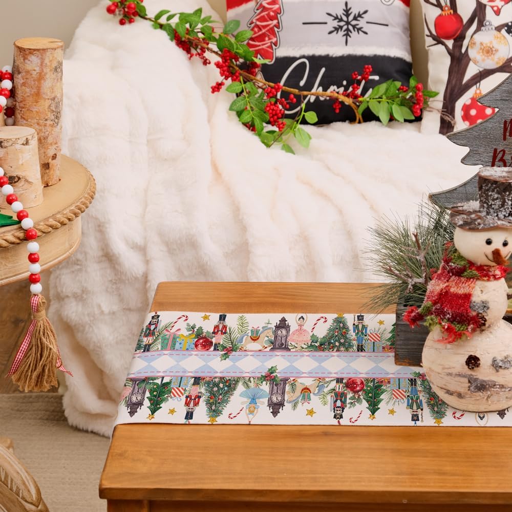 Kerst Notenkraker Kerstboom Li - Linen Table Runner recensie en prijs