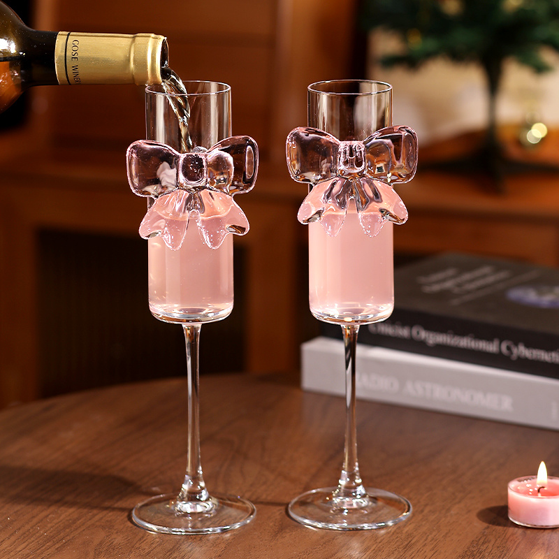 Champagneflûtes met strik, gla - Home Decor Y2K recensie en prijs