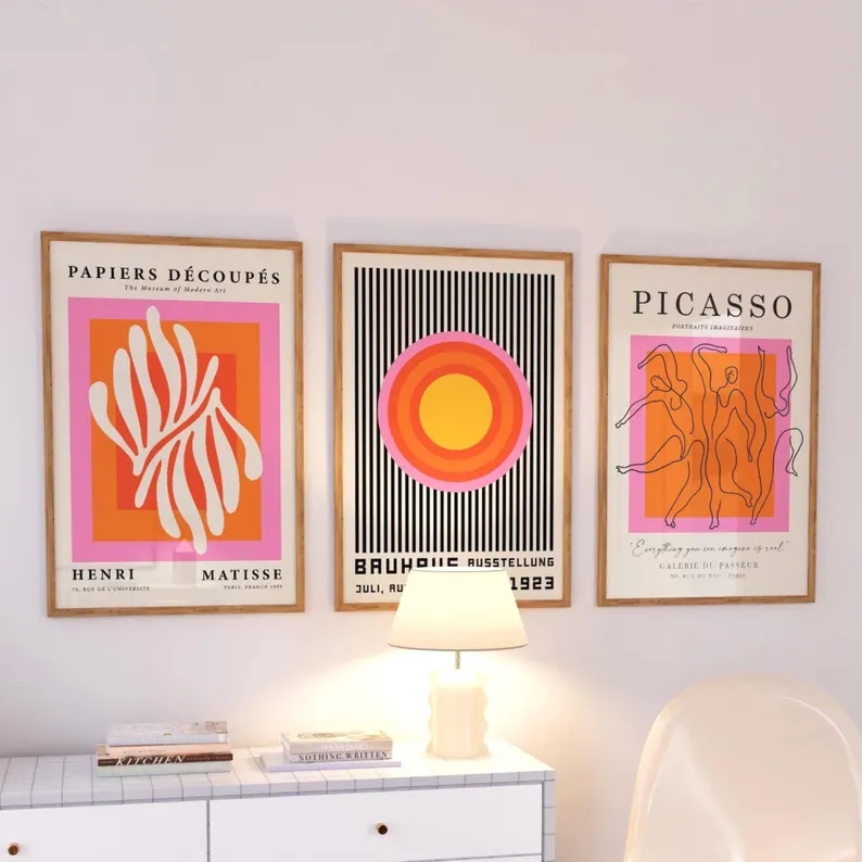 3pcsModern Oranje Bauhaus En P - Home Decor Theme recensie en prijs