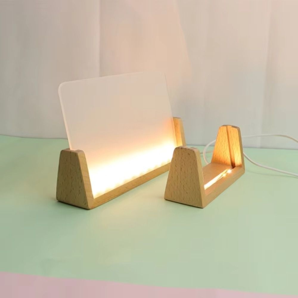 Warmlicht houten verlichte bas - Bamboo Photo Frame recensie en prijs