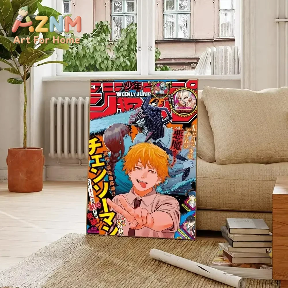 AZNM Chainsaw Man Anime Canvas - Home Decor Magazine recensie en prijs