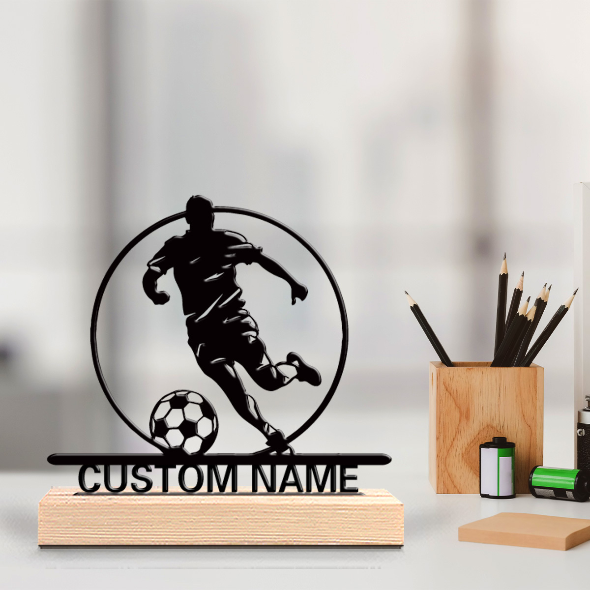 Aangepaste voetbalspeler metal - Home Decor Theme recensie en prijs