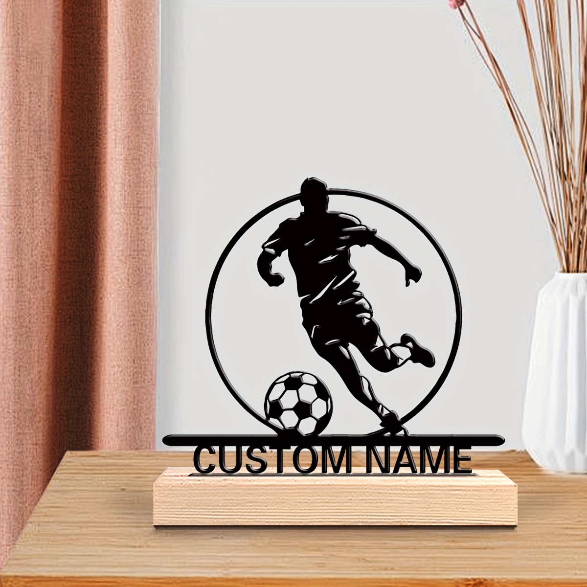 Aangepaste voetbalspeler metal - Home Decor Theme recensie en prijs
