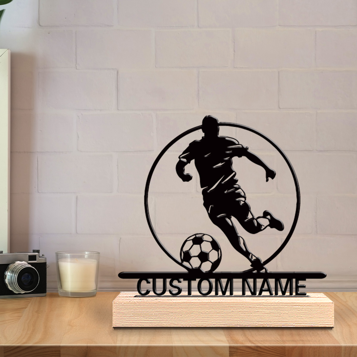 Aangepaste voetbalspeler metal - Home Decor Theme recensie en prijs