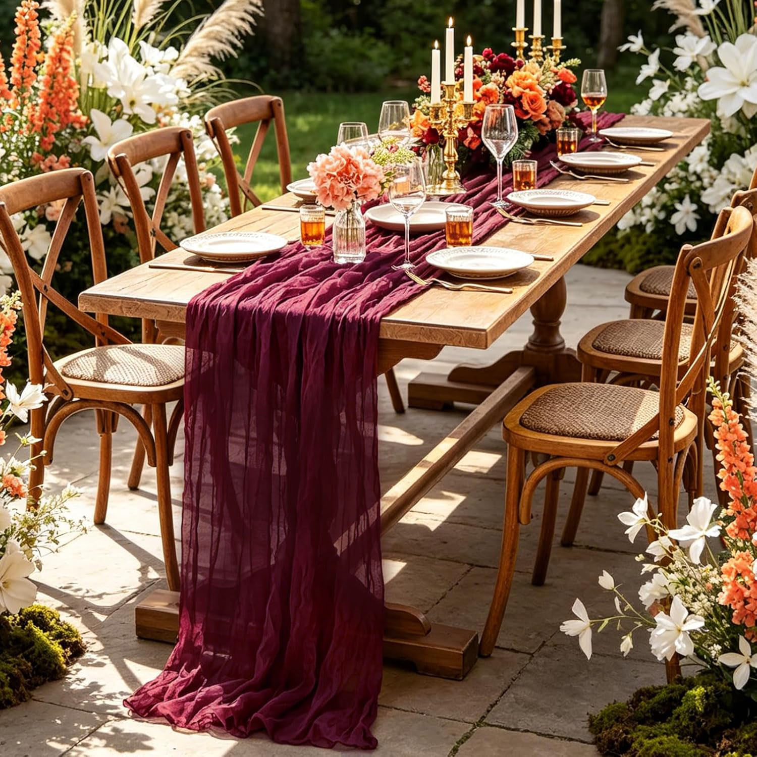 10 stuks kaasdoek tafelloper B - Linen Table Runner recensie en prijs