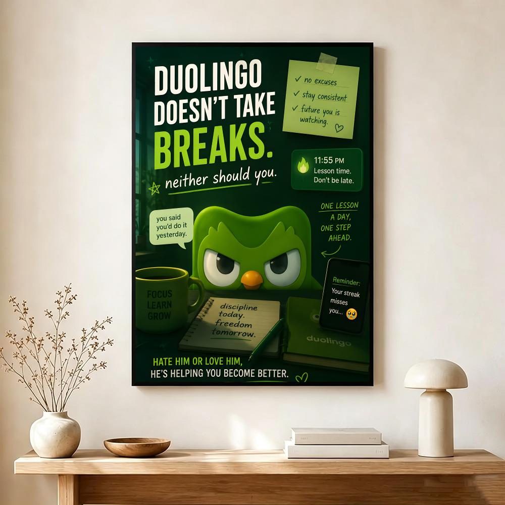 Taalapp D-duolingo Poster Mode - Home Decor Free App recensie en prijs