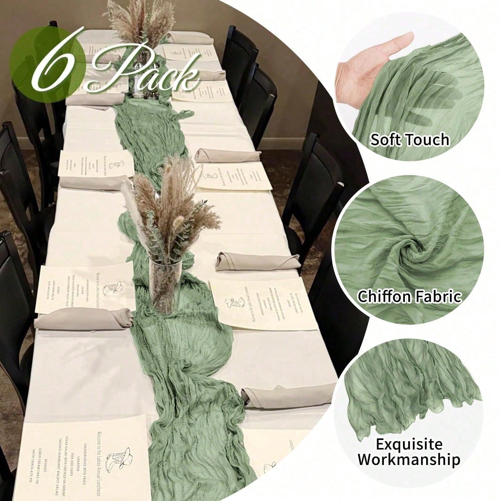 6-pack kaasdoek tafelloper voo - Linen Table Runner recensie en prijs