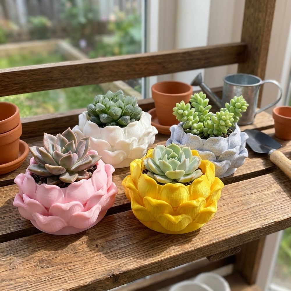 Lotusvormige succulenten pot,  - Rattan Plant Basket recensie en prijs